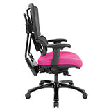Vertical Black Mesh Back Chair with Shiny Black Base